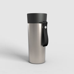 KONA hochwertiger Edelstahl-Thermobecher auslaufsicher Vulkan-Schwarz