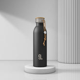 Edelstahl Trinkflasche - HYTE Vulkan-Schwarz