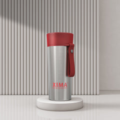 Edelstahl Thermobecher - KONA Stahl/Maranello-Rot