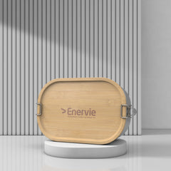 Edelstahl-Lunchbox - PURO Bambus